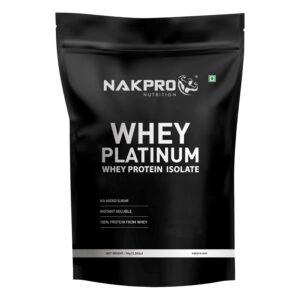 NAKPRO Platinum 100% Clean Raw Whey Protein Isolate, 1kg Unflavoured | 31g Protein, Trustified Certified & No Adulteration | Fast Absorbing Whey Protein Powder