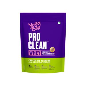 Yogabar ProClean Whey Protein Performance Blend 2 lbs | 25g Protein per Serve | Zero-Calorie Sweetener Whey Protein Powder | Clean & Light | Patented & Clinically Tested Pro-Absorb Blend
