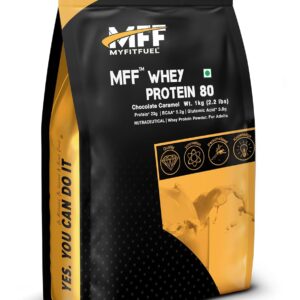 MyFitFuel MFF Whey Protein 80 | 1 Kg, 30 Servings (Chocolate Caramel)