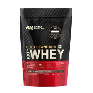 Optimum Nutrition (ON) Gold Standard 100% Whey Protein Powder - 1 lb (Double Rich Chocolate), Primary Source Isolate