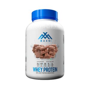 MAXN Whey Protein Concentrate/Isolate - Flavoured Powder for Muscle Growth (Chocolate, 1 kg)