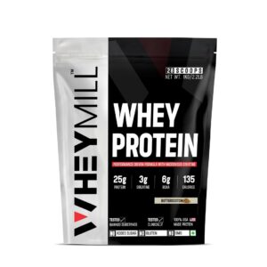 100% Whey Protein | 25g Protein, 3g Creatine, 6g BCAA | Easy Mixing, Low Carbs Whey Protein Supplement Powder for Men, Women & Athletes (1 Kg/2.2lb | 28 Servings,Butterscotch)