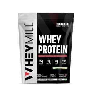 100% Whey Protein | 25g Protein, 3g Creatine, 6g BCAA | Easy Mixing, Low Carbs Whey Protein Supplement Powder for Men, Women & Athletes (1 Kg/2.2lb | 28 Servings | Kesar Pista)