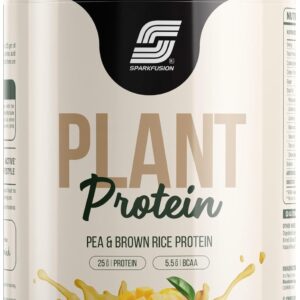Sparkfusion Plant Protein Powder Organic Isolated Pea & Brown Rice Protein 25 gm Protein Easy To Digest Triple| Alphonso Mango Flavour 1 kg