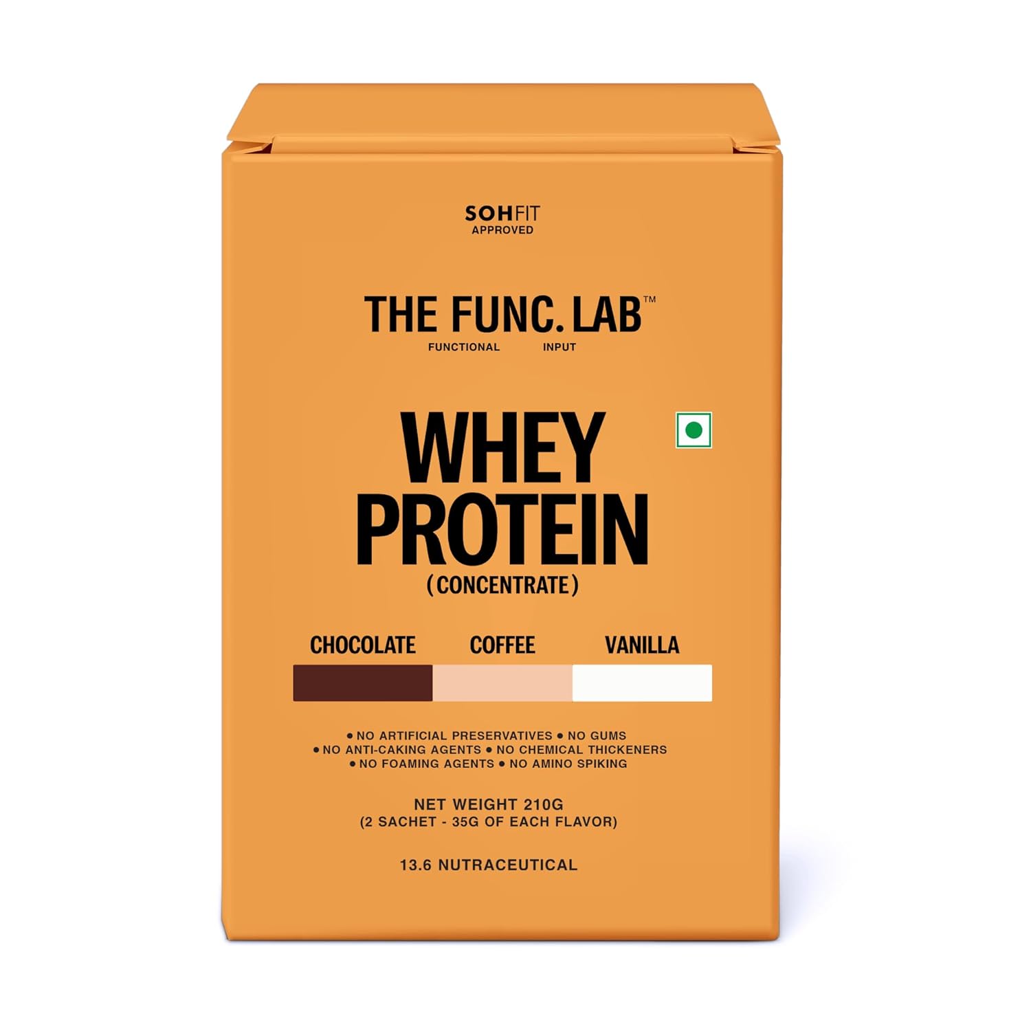 The Func. Lab Whey Protein Concentrate - Assorted Flavour Travel Packs | 6 Sachets(35g Each) | Grass‑Fed, 25-26g Protein per Scoop | High Protein Supplement with Digestive Enzyme for better Absorption - Image 7