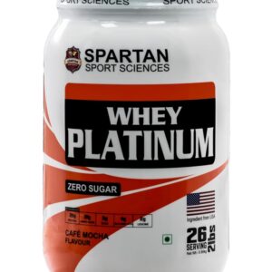 Whey Platinum 2lbs | Whey Protein Isolate | 25g Protein | Cafe Mocha Flavour - 26 Servings-1kg