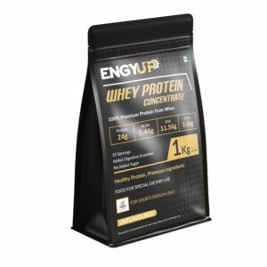 Whey Protein Concentrate 80%, 24g Protein, Rich BCAA & EAA Profile, Unflavoured, 1Kg