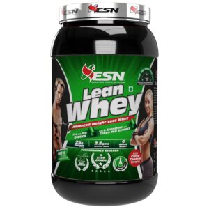 ESN Lean Whey Protein | 25 g Protein per Serving | 200mg Green Tea Leaf Extract | 1 g L-carnitine | Digestive Enzymes for better absorption | Crave Control Complex (2 lbs, Iced Expresso)