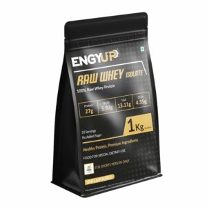 Raw Whey Isolate 90%, 27g Protein, Rich Amino Acid Profile, Unflavored, 1Kg