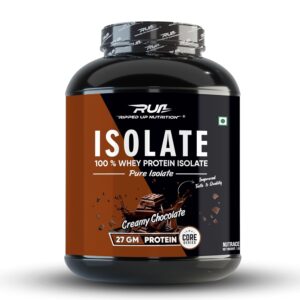 Ripped Up Nutrition 100% Pure Whey Protein Isolate | 27g Fast-Absorbing Protein/Scoop | Low Carb & Fat for Lean Muscle Growth | No Fillers or Maltodextrin | GMP Certified (Creamy Chocolate, 1.8kg (4 lbs))