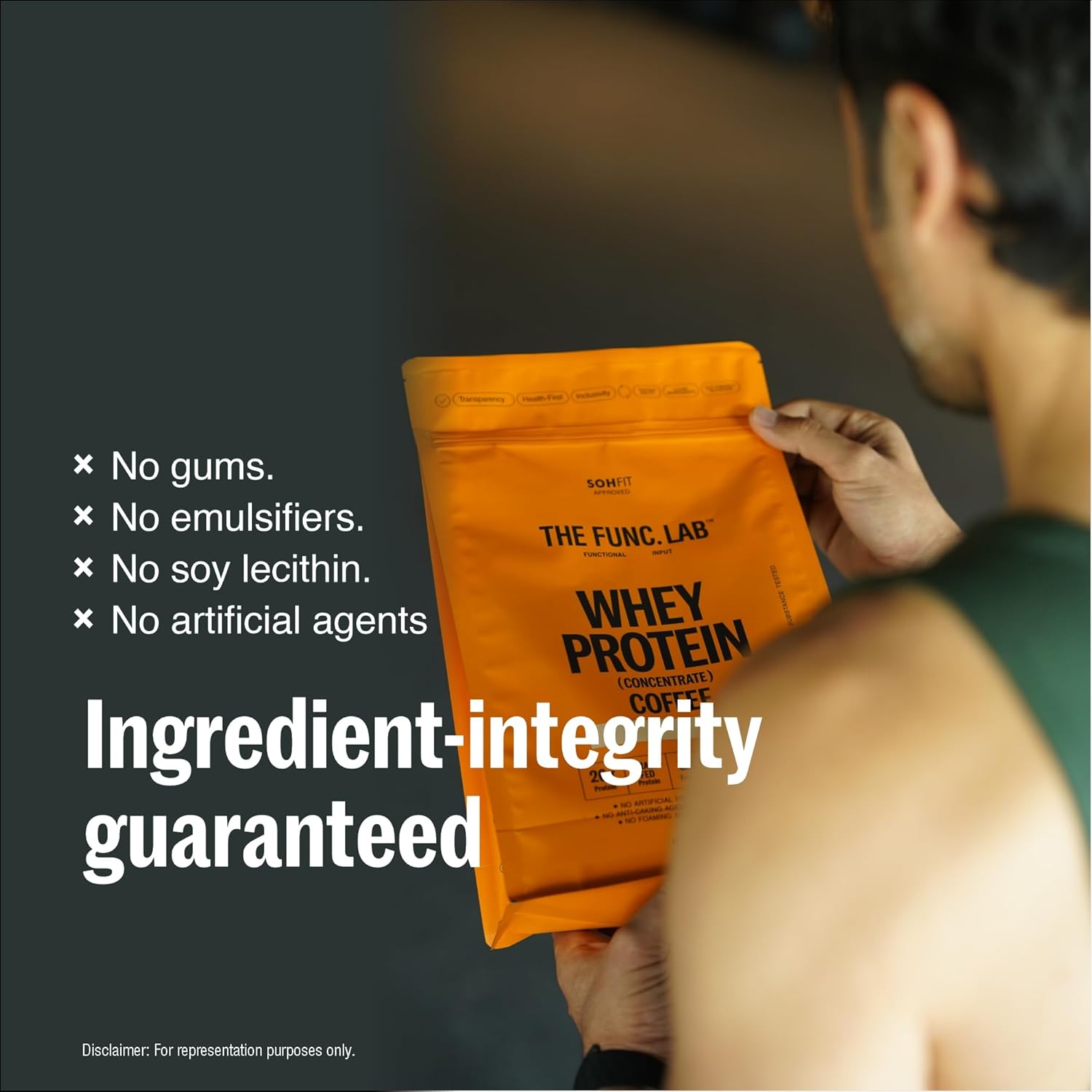 The Func. Lab Whey Protein Concentrate - Assorted Flavour Travel Packs | 6 Sachets(35g Each) | Grass‑Fed, 25-26g Protein per Scoop | High Protein Supplement with Digestive Enzyme for better Absorption - Image 3