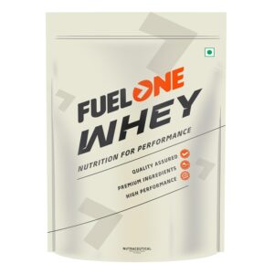 FUELONE Whey Protein (Chocolate, 1kg / 2.2lbs) | 24g Protein | 5.29g BCAA, 4.2g Glutamic Acid