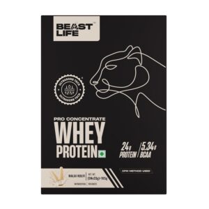 BeastLife Pro 100% Whey Protein Powder Sachets | Pack of 5 | Malai Kulfi Flavor | Muscle Growth & Recovery| Fast Absorbing, No Bloating |Ultrasorb Tech For Fast Digestion|NABL Lab Certified | 24g Protein, 5.3g BCAA | Travel-Friendly & Easy to Us