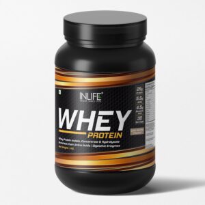 INLIFE Whey Protein Powder, Blend of Isolate Concentrate Hydrolysate Powder for Men Women (Cafe Mocha, 1kg)
