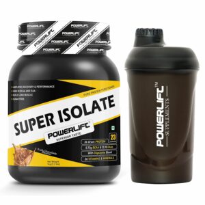 Super Isolate With Shaker (1kg, Rich Chocolate) 26g Isolate Whey Per Scoop, Raw Whey From USA, with Vitamins & Digezyme blend, Sugar Free, Gluten Free, Lactose Free, Whey Protein Isolate