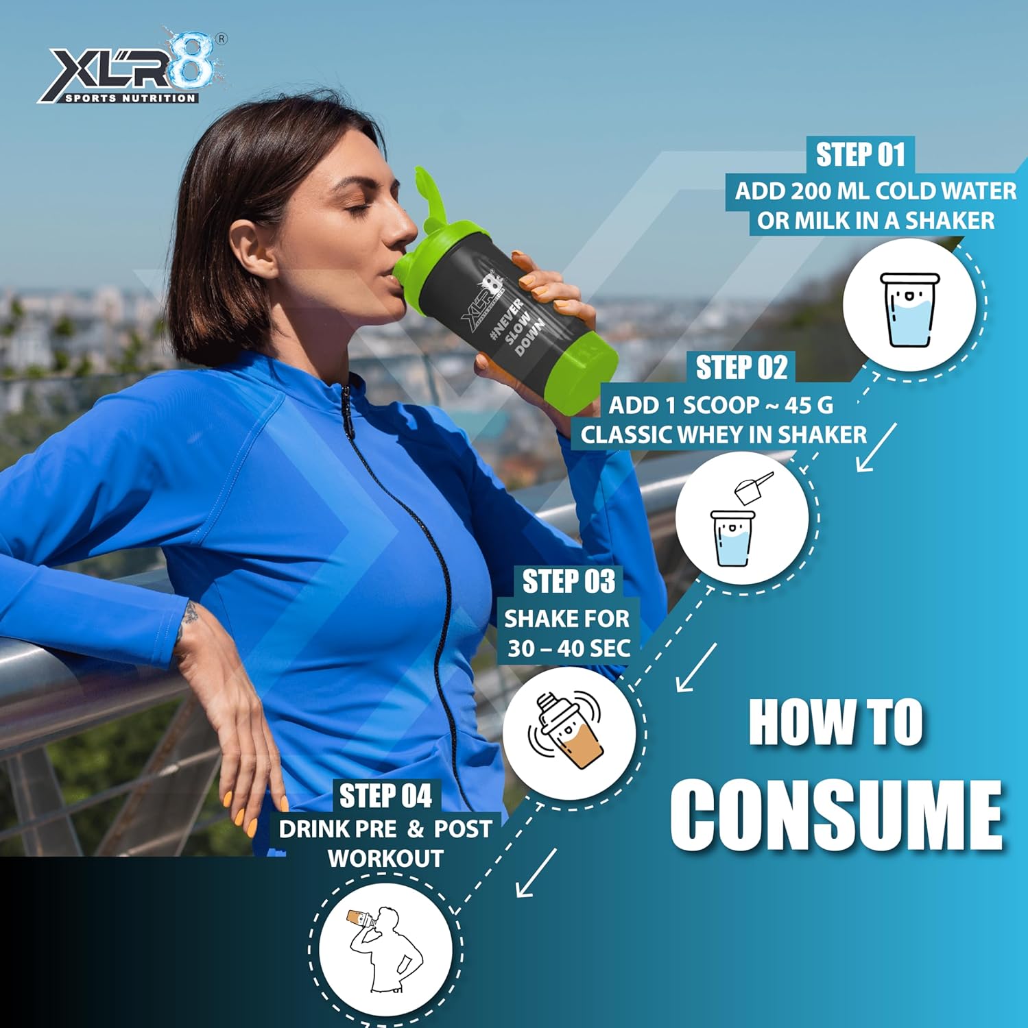 XLR8 Classic Whey Protein Powder, 24 g Protein, 5.5 BCAA, No Maltodextrin (907 g (Pack of 1), Cookies & Cream) - Image 4